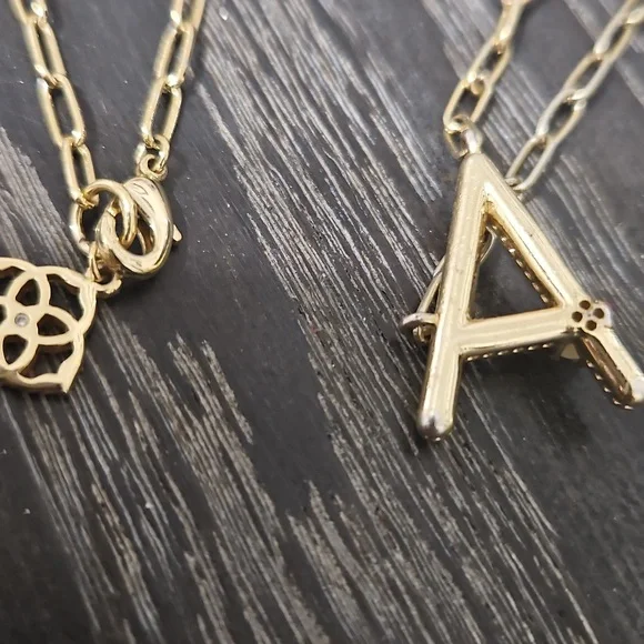 Kendra Scott Gold Initial A Necklace - Picture 2 of 4
